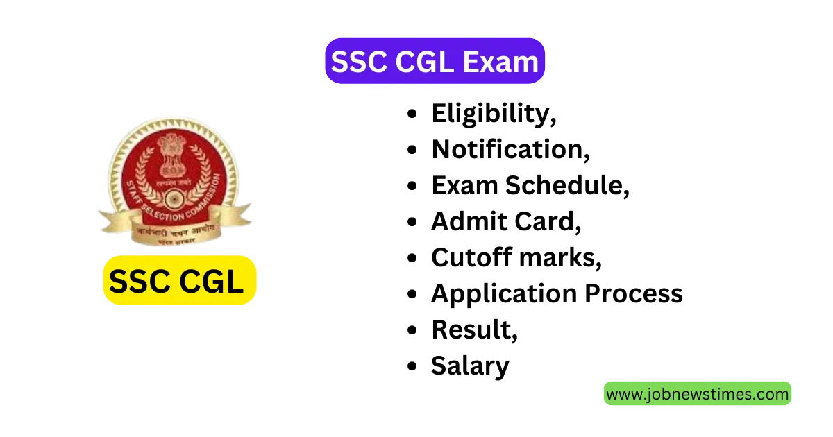 SSC CGL Exam 2023 Eligibility, Notification, Exam Schedule, Admit Card, cutoff marks, Application process, and result, salary