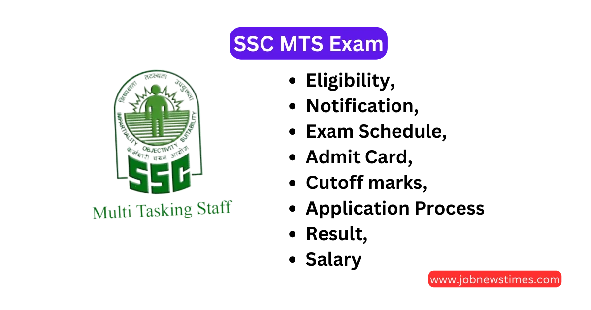 SSC MTS Exam 2023 Eligibility, Notification, Exam Schedule, Admit Card, Cutoff marks, Application process, and result, Salary