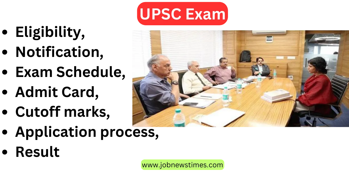 UPSC Exam 2023 Eligibility, Notification, Exam Schedule, Admit Card, cutoff marks, Application process, and result, salary