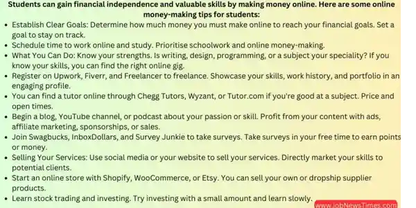 25 Ways How to Make Money Online For Students 2023