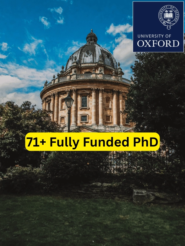 University of Oxford Fully Funded PhD Positions UK
